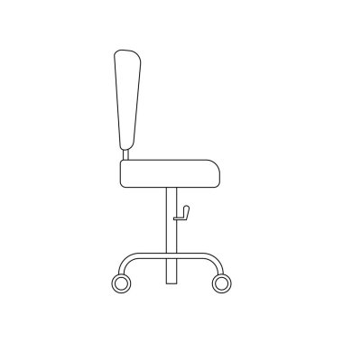 Ofis sandalye resimde beyaz arka plan üzerinde. Vektör çizim