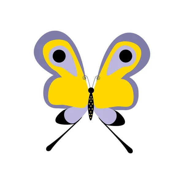 Иллюстрация Бабочки Белом Фоне Векторная Иллюстрация — стоковый вектор
