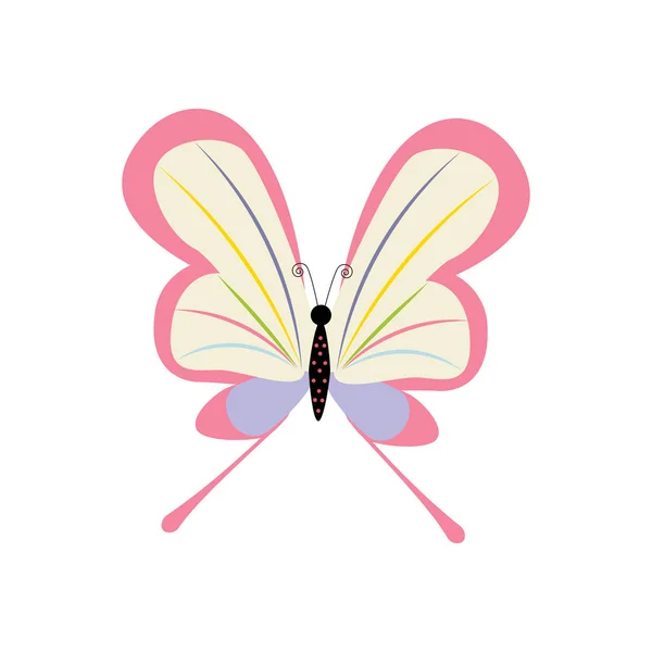 白色背景上的蝴蝶插图 矢量插图 — 图库矢量图片