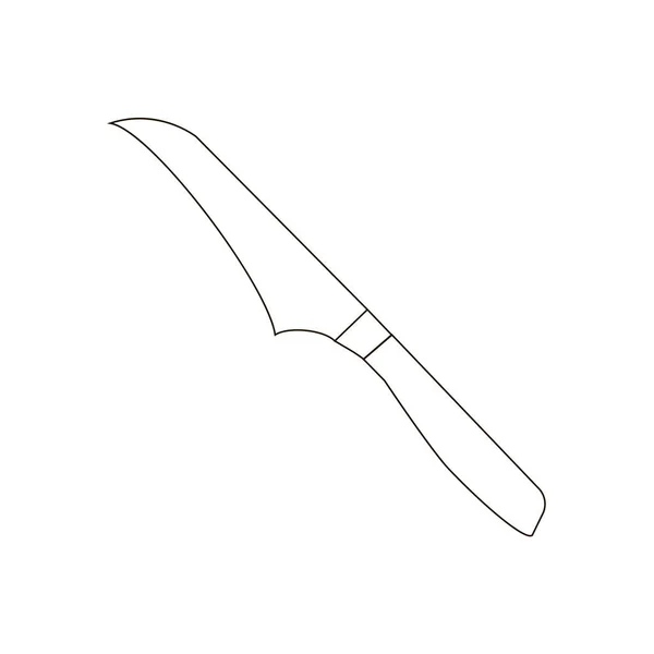 Вырезание Иконки Ножа Белом Фоне Векторная Иллюстрация — стоковый вектор
