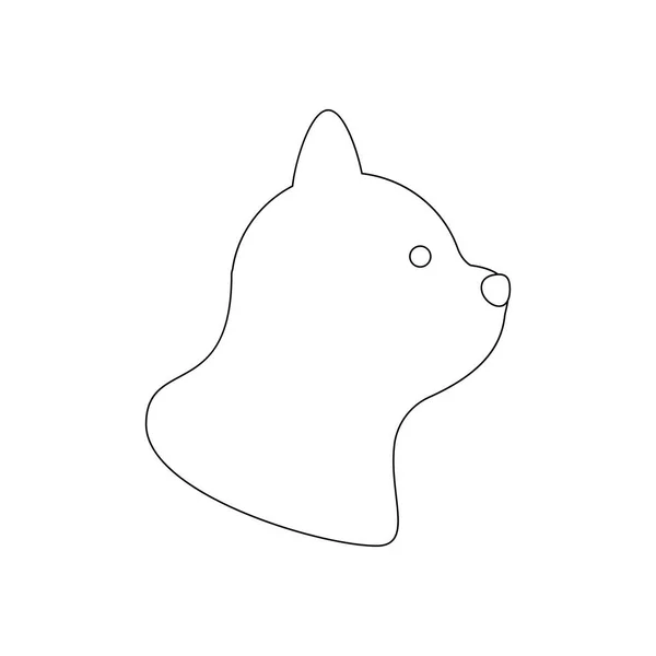 Ícone Vetor Gato Fundo Branco Ilustração Vetorial — Vetor de Stock