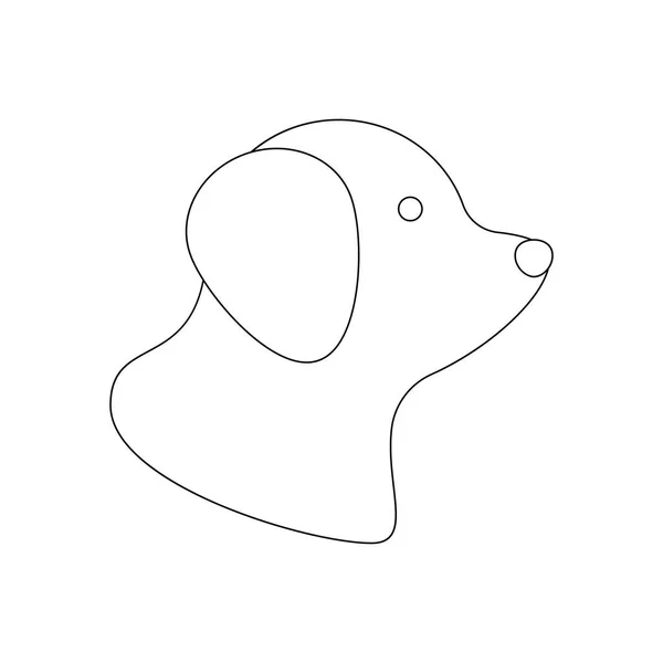 Icône Vectorielle Pour Chien Sur Fond Blanc Illustration Vectorielle — Image vectorielle