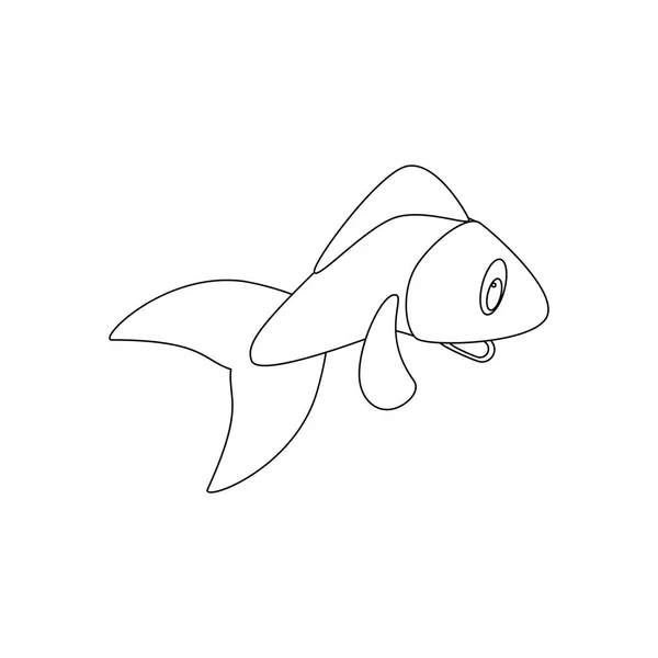 白い背景の上の魚のイラスト ベクトル図 — ストックベクタ