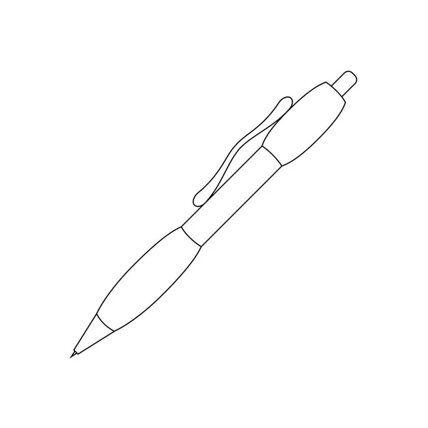 Mechanische Pen Illustratie Witte Achtergrond Vectorillustratie — Stockvector