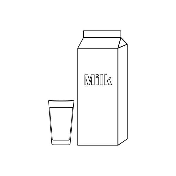 牛奶纸箱包装的白色背景 矢量插图 — 图库矢量图片
