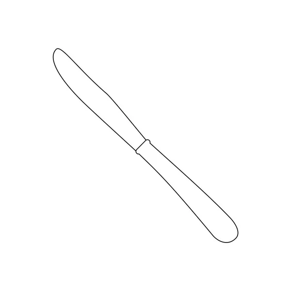 Servírovací Nůž Ilustrace Bílém Pozadí Vektorové Ilustrace — Stockový vektor
