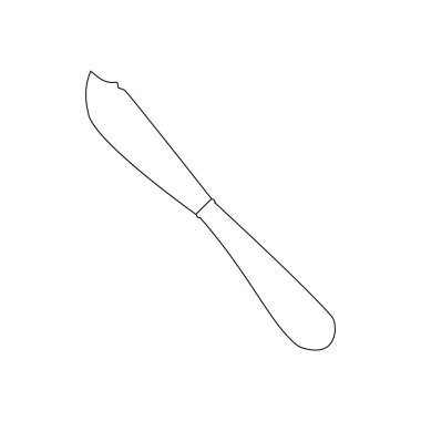 Beyaz arka plan üzerinde hizmet balık bıçak. Vektör çizim