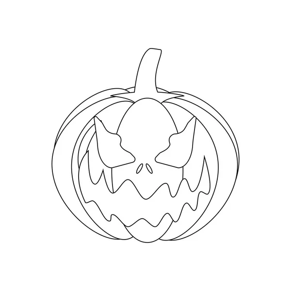 Halloween Dýně Ilustrace Bílém Pozadí Vektorová Ilustrace — Stockový vektor