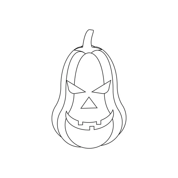 Illustration Citrouille Jack Lantern Sur Fond Blanc Illustration Vectorielle — Image vectorielle
