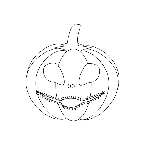 Illustration Citrouille Jack Lantern Sur Fond Blanc Illustration Vectorielle — Image vectorielle