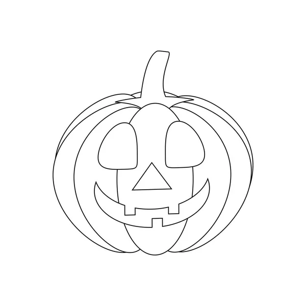 Jack Laterne Kürbis Halloween Auf Weißem Hintergrund Vektorillustration — Stockvektor