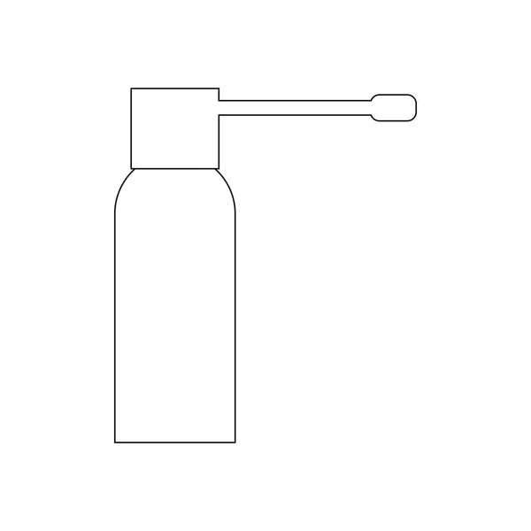 Spray Voor Keel Witte Achtergrond Vectorillustratie — Stockvector