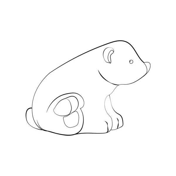 Polar Bear Illustration White Background Vector Illustration — Stock Vector