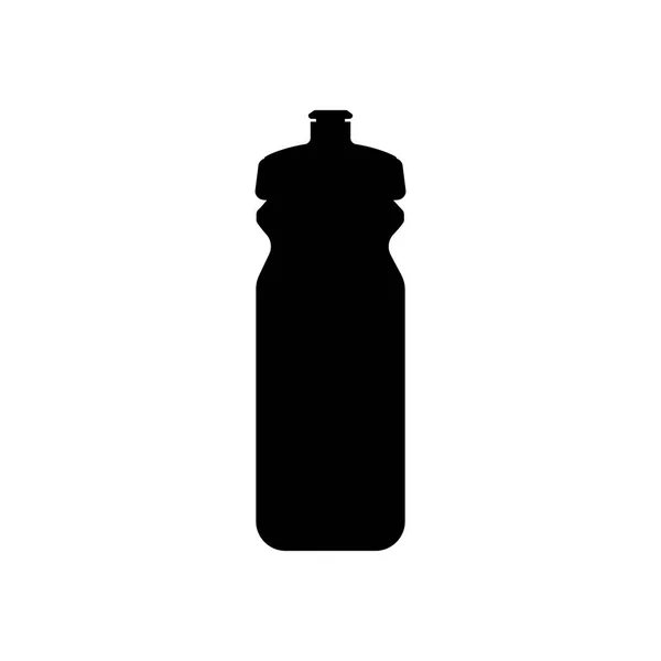 Silueta Botella Deportiva Sobre Fondo Blanco Ilustración Vectorial — Vector de stock