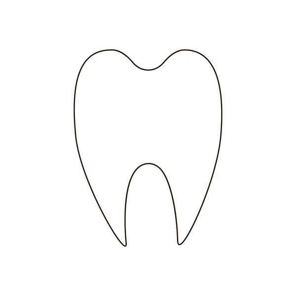 Zahn Auf Weißem Hintergrund Vektorillustration — Stockvektor