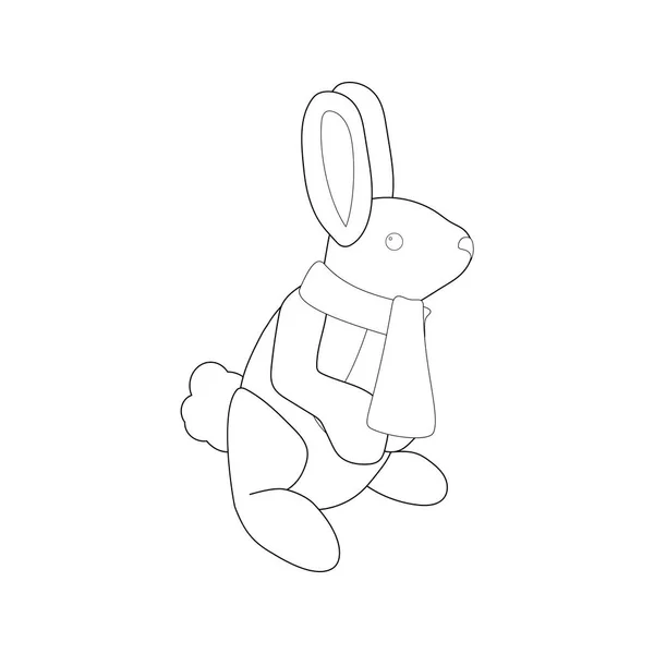 白色兔子例证在白色背景 向量例证 — 图库矢量图片