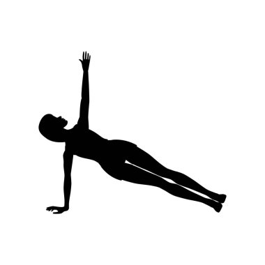 Yan tahta egzersiz egzersiz siluet