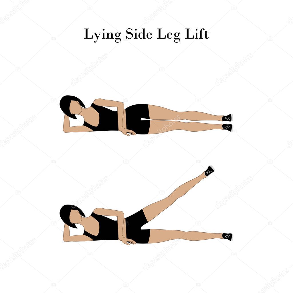 Luing side leg lift exercise workout