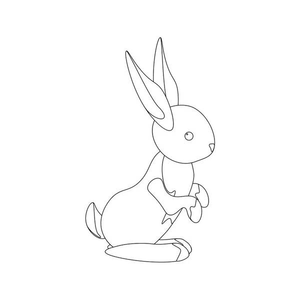 Conejo de Pascua esquema — Archivo Imágenes Vectoriales