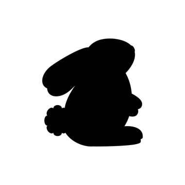 Paskalya tavşanı siluet