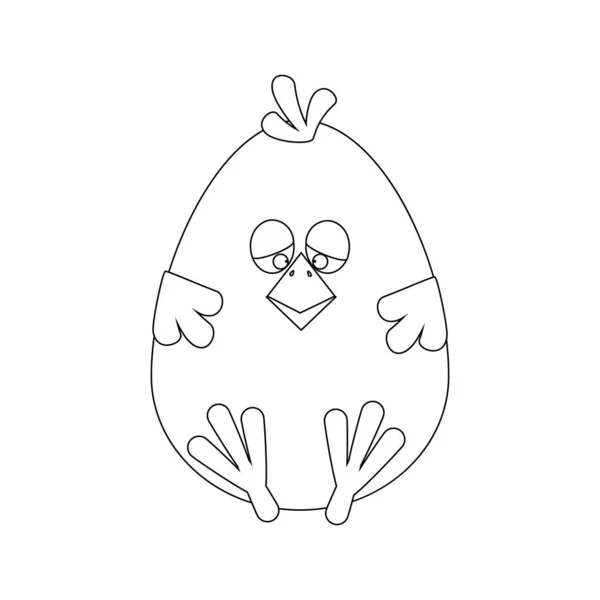 Esquema de huevo de pollo de Pascua — Vector de stock