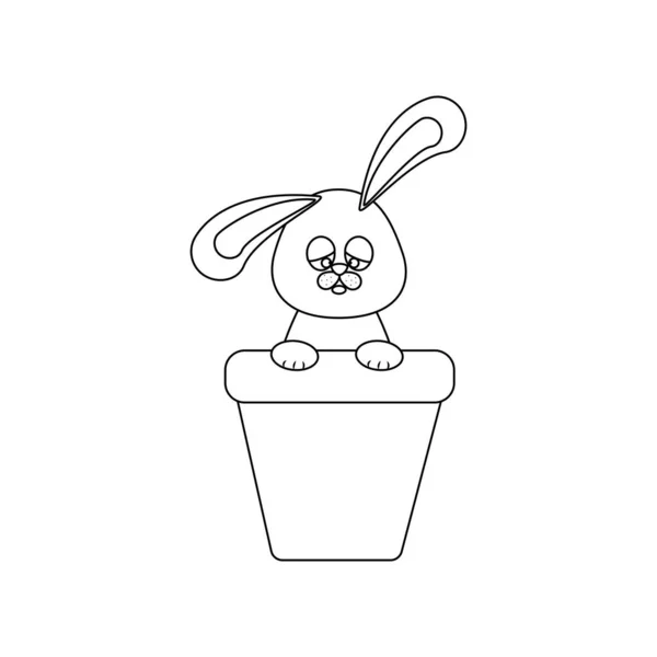 Conejo de Pascua esquema — Vector de stock