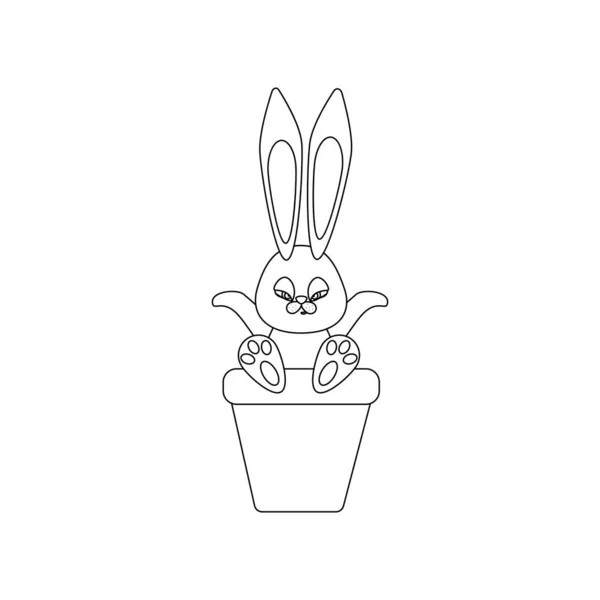 Een overzicht van Pasen konijn — Stockvector