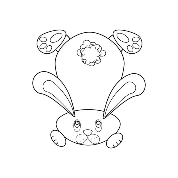 Conejo de Pascua esquema — Vector de stock