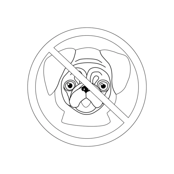 Není zobrazena osnova ikon psích položek — Stockový vektor