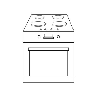 Fırın illüstrasyon anahattı