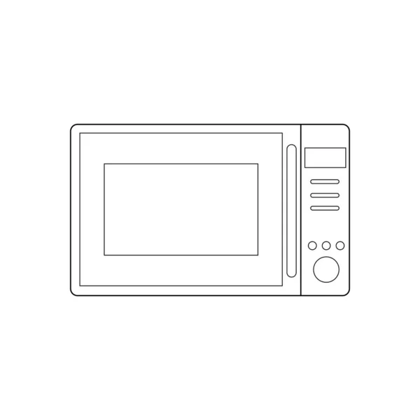 Four à micro-ondes contour — Image vectorielle