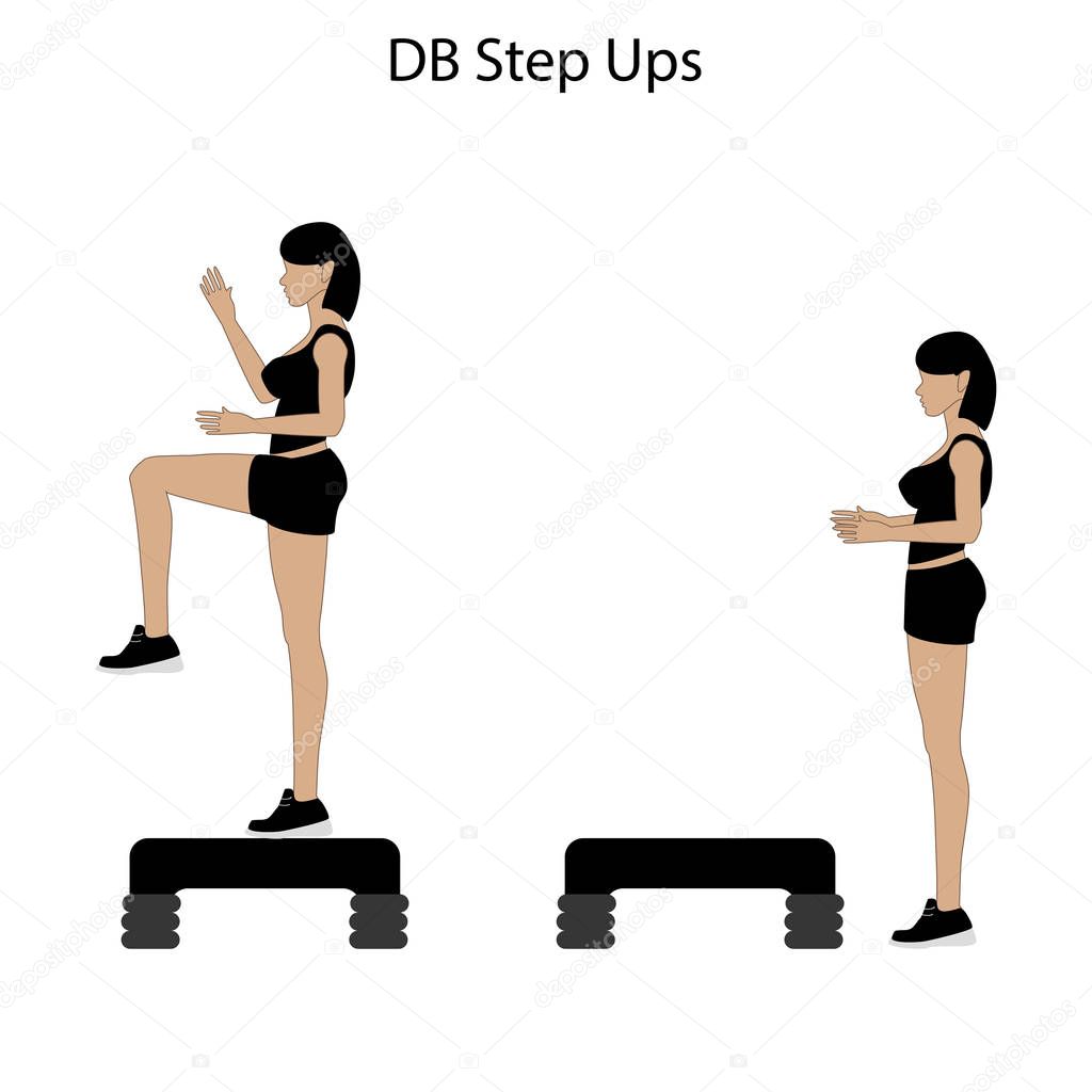 DB steps up exercise