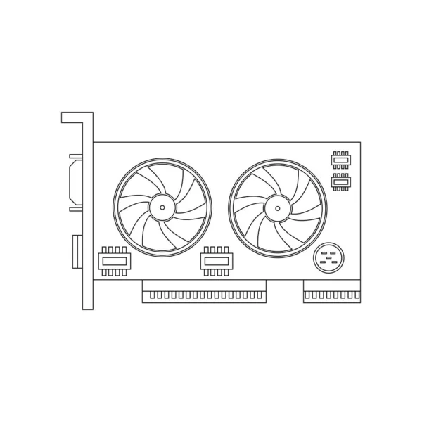 Grafikkartenumriss — Stockvektor