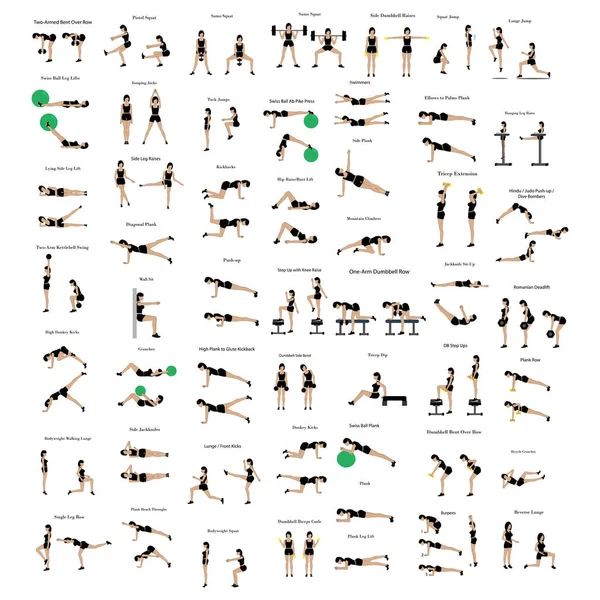 Illustration der Trainingsübung — Stockvektor