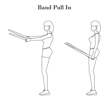 Bant egzersiz anahat çekme