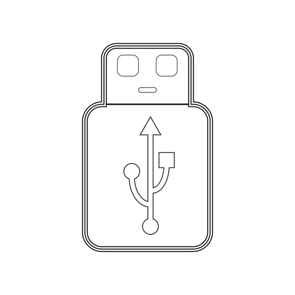 USB-geheugen overzicht — Stockvector