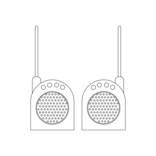 Illustration des contours du talkie-walkie — Image vectorielle