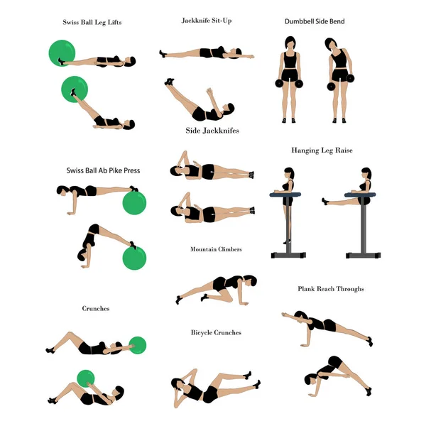 Illustration der Trainingsübung — Stockvektor