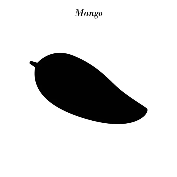 Силуэт иллюстрации манго — стоковый вектор