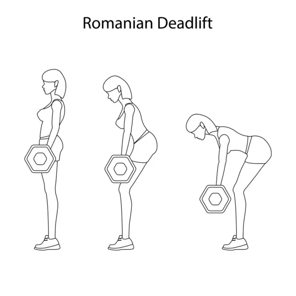 罗马尼亚举重演习大纲 — 图库矢量图片