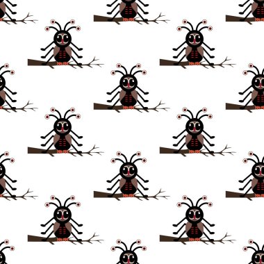 Örümcek kostümü sorunsuz desen Halloween baykuş