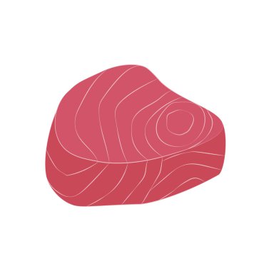 Ton balığı parçası illüstrasyon