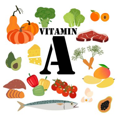 A vitamini illüstrasyon