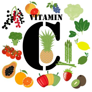 C vitamini illüstrasyon