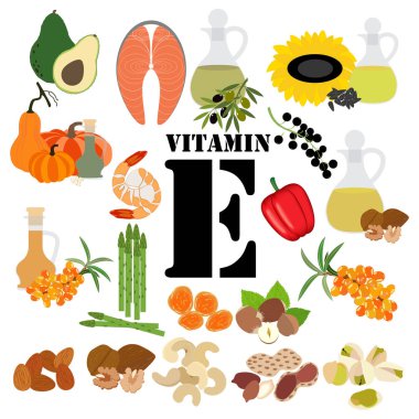 E vitamini illüstrasyon