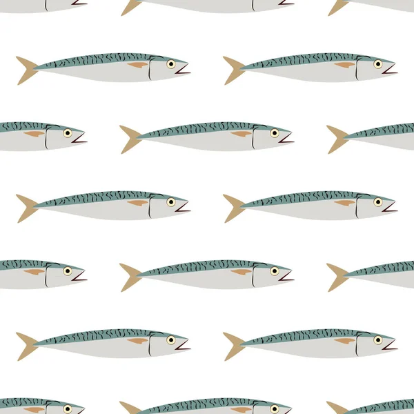 Scomber poisson patron sans couture — Image vectorielle