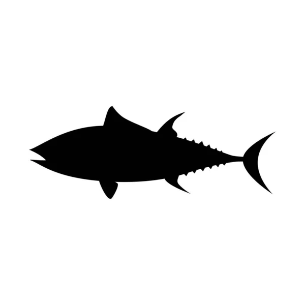 Illustration poisson thon silhouette — Image vectorielle