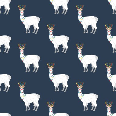 Lama Noel kostümü içinde kusursuz desen