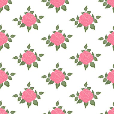 Gül goncası çiçeği pürüzsüz desen