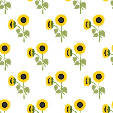 Ayçiçeği çiçek seamless modeli